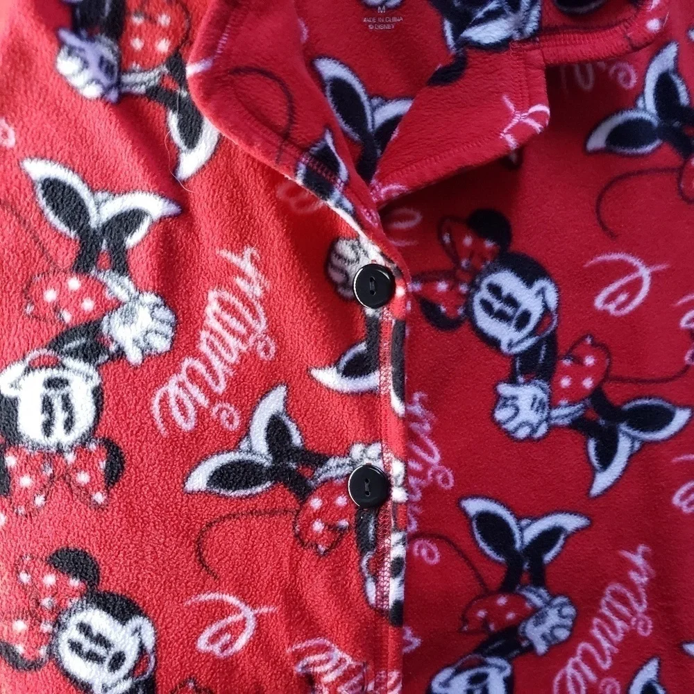 Disney minnie red print PJ top - Picture 3 of 5